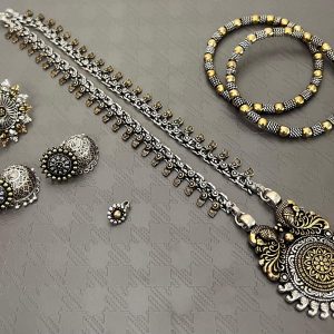 ALK-SET-003 - Premium Dual Tone Long Chain Set